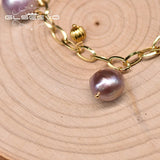 Vintage Pearl Bracelet with 18k Plated Copper