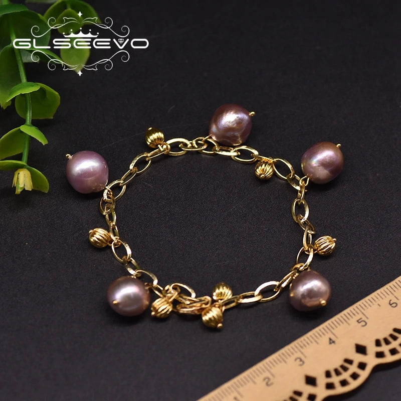 Vintage Pearl Bracelet with 18k Plated Copper
