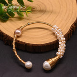 Natural Freshwater Pearl Woman Bracelet Wedding Gift