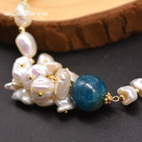 Freshwater Pearl Kyanite Bracelet Wedding Party Jewelry