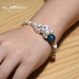 Freshwater Pearl Kyanite Bracelet Wedding Party Jewelry