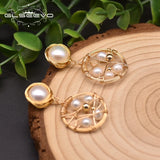 Pearl Charm Drop Earrings for Women GE0968