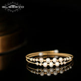 Natural Fresh Water Pearl Adjustable Bangle for Women