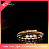 Natural Fresh Water Pearl Adjustable Bangle for Women