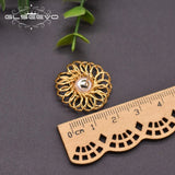 Sun Flower Freshwater Pearl Stud Earrings 925 Sterling Silver Fine Jewelry