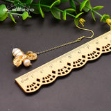 GLSEEVO Bee Long Dangle Earring Fresh Water Pearl Drop Earrings