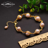 Adjustable Freshwater Purple Pearl Bracelet for Women
