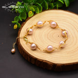 Adjustable Freshwater Purple Pearl Bracelet for Women