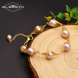 Adjustable Freshwater Purple Pearl Bracelet for Women