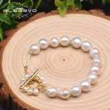 GLSEEVO Baroque Pearl Bracelet Charm Bangle Gift GB0942