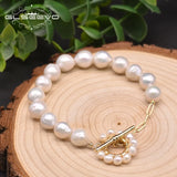 GLSEEVO Baroque Pearl Bracelet Charm Bangle Gift GB0942