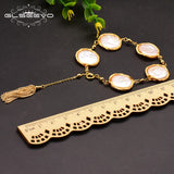 Baroque Flat Pearl Adjustable Tassel Bracelet GB0147