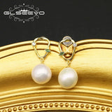 Natural Freshwater Pearl Pendant Earrings GE1067