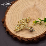 Baroque Pearl Brooch Ginkgo Leaf Jewelry GO0368A