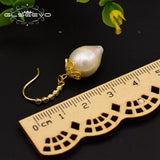 GLSEEVO Pearl Drop Earrings Birthday Dangle Earrings Jewelry GE0582