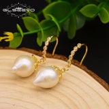 GLSEEVO Pearl Drop Earrings Birthday Dangle Earrings Jewelry GE0582