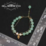 Pinecone Verdure Natural Pearls Woman Adjustable Bracelet Retro Classic