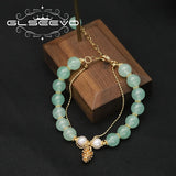 Pinecone Verdure Natural Pearls Woman Adjustable Bracelet Retro Classic