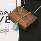 Pink Crystal Irregular Pendant Necklace For Woman Art Necklaces