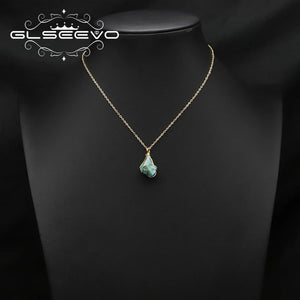 Pink Crystal Irregular Pendant Necklace For Woman Art Necklaces