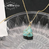 Pink Crystal Irregular Pendant Necklace For Woman Art Necklaces