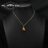 Pink Crystal Pendant Necklace For Woman High Jewelry Wedding