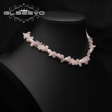 Pink Crystal Pearls Necklace High Jewelry Elegant Art Women's Accessories