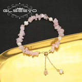 Pink Crystal Tahitian Pearls Adjustable Bracelet Retro Classic Jewelry