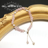 Pink Crystal Tahitian Pearls Adjustable Bracelet Retro Classic Jewelry
