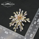 Plant Leaves Crystal Earrings French Romance Sweet Jewelry