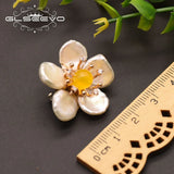 Baroque Pearl Brooch High Flower Clothespin Gift