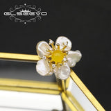 Baroque Pearl Brooch High Flower Clothespin Gift