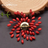 Wheel Shape Coral Brooch for Wedding Party GO0390