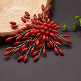 Fine Rice Coral Branch Brooch for Wedding Party