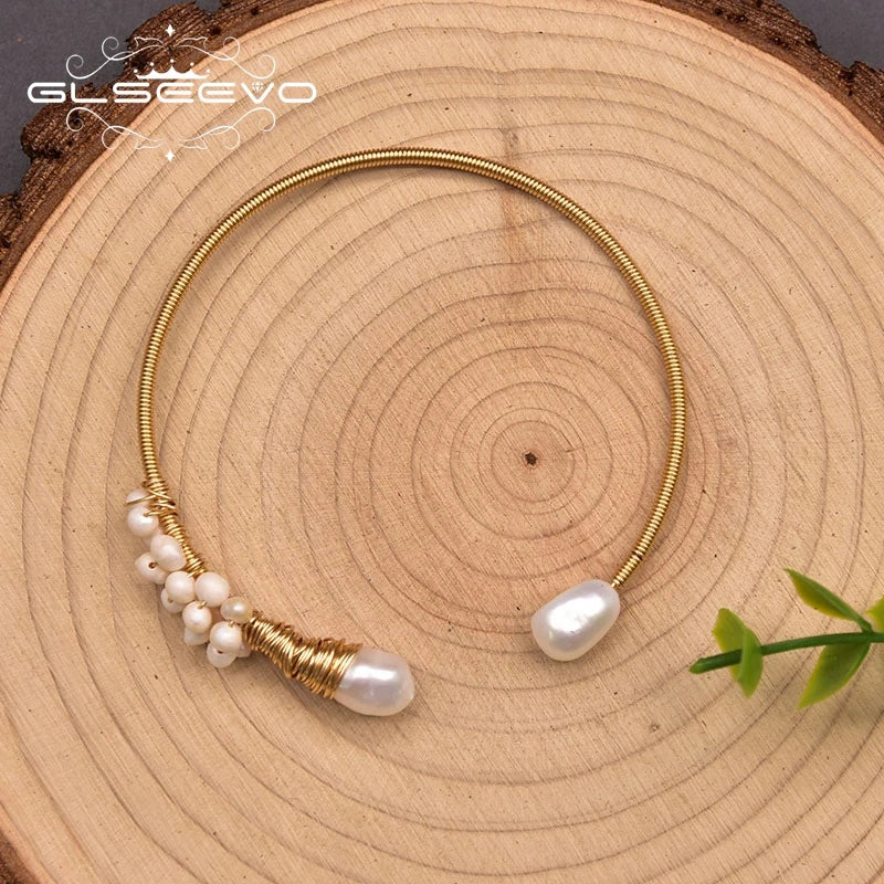 Baroque Pearl Bracelet Wedding Party Open Bracelet Gift Jewelry