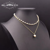 Freshwater Baroque Pearl Double-Layer Necklace Wedding Party Gift