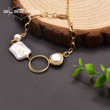 Baroque Pearl Geometric Bracelet Girl Party Gift Jewelry