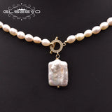 Natural Freshwater Pearl Necklace Woman Baroque Pendant Jewelry