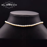 Freshwater Pearl Clavicle Necklace Birthday Jewelry GN0293