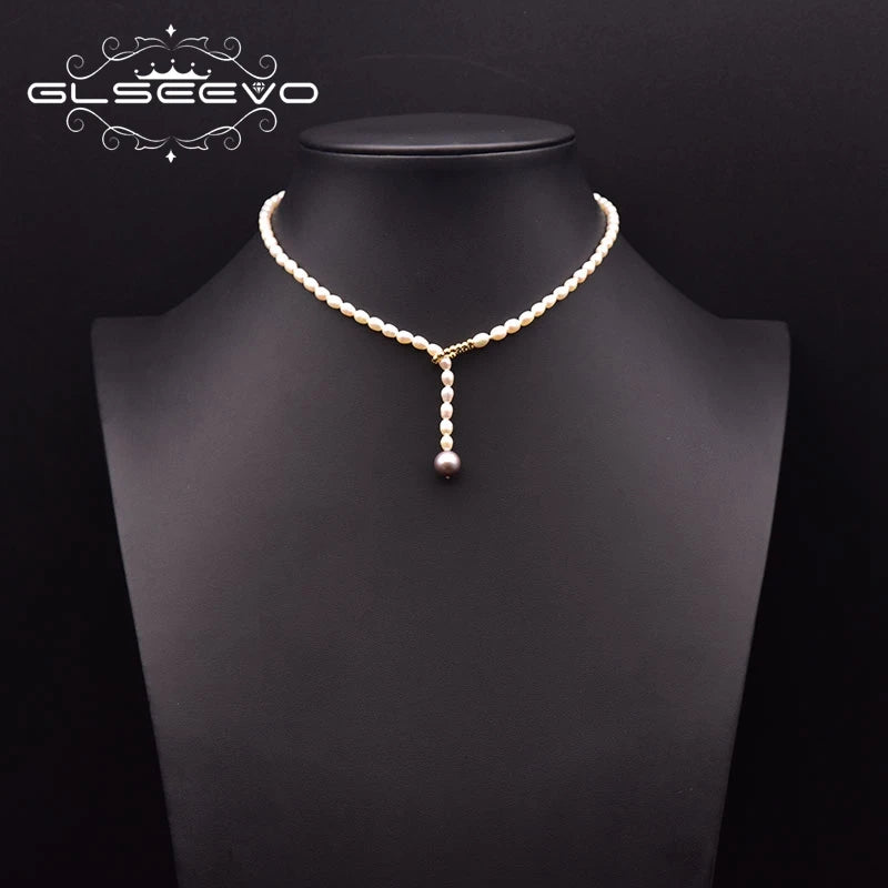 Freshwater Pearl Clavicle Necklace Birthday Jewelry GN0293