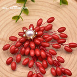 Pearl Coral Brooch Wedding Banquet Birthday Party Boutique Brooch