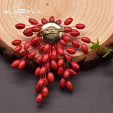 Pearl Coral Brooch Wedding Banquet Birthday Party Boutique Brooch