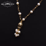 Natural Freshwater Pearl Pendant Necklace 925S Jewelry Collares
