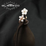Natural Sandalwood Shell Women Pendant Hairpins Retro Jewelry