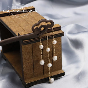 Sandalwood Freshwater Pearl Fringed Pendant Hairpin