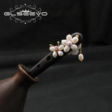 Sandalwood Pearl Butterfly Hairpins Romantic Jewelry