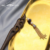 Sandalwood Pearl Fringed Hairpins Romantic Jewelry Christmas