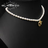 Shining Bee Pendant Pearl Necklace Minimalism Women Jewelry GN0423