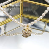 Shining Bee Pendant Pearl Necklace Minimalism Women Jewelry GN0423