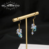 Colorful Crystal Drop Dangle Earrings Retro Jewelry GE1270